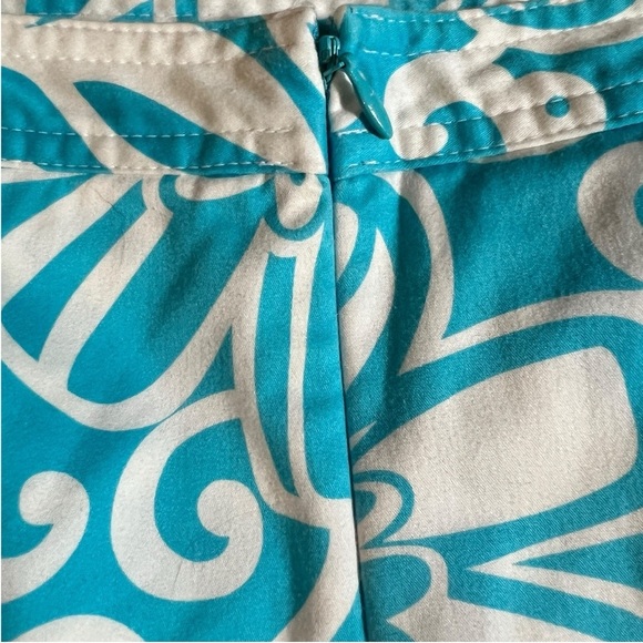 Valerie Steven’s Y2K Blue + White Cartoon Hawaiian Cotton Blend Skort, Size 10 - Picture 7 of 11